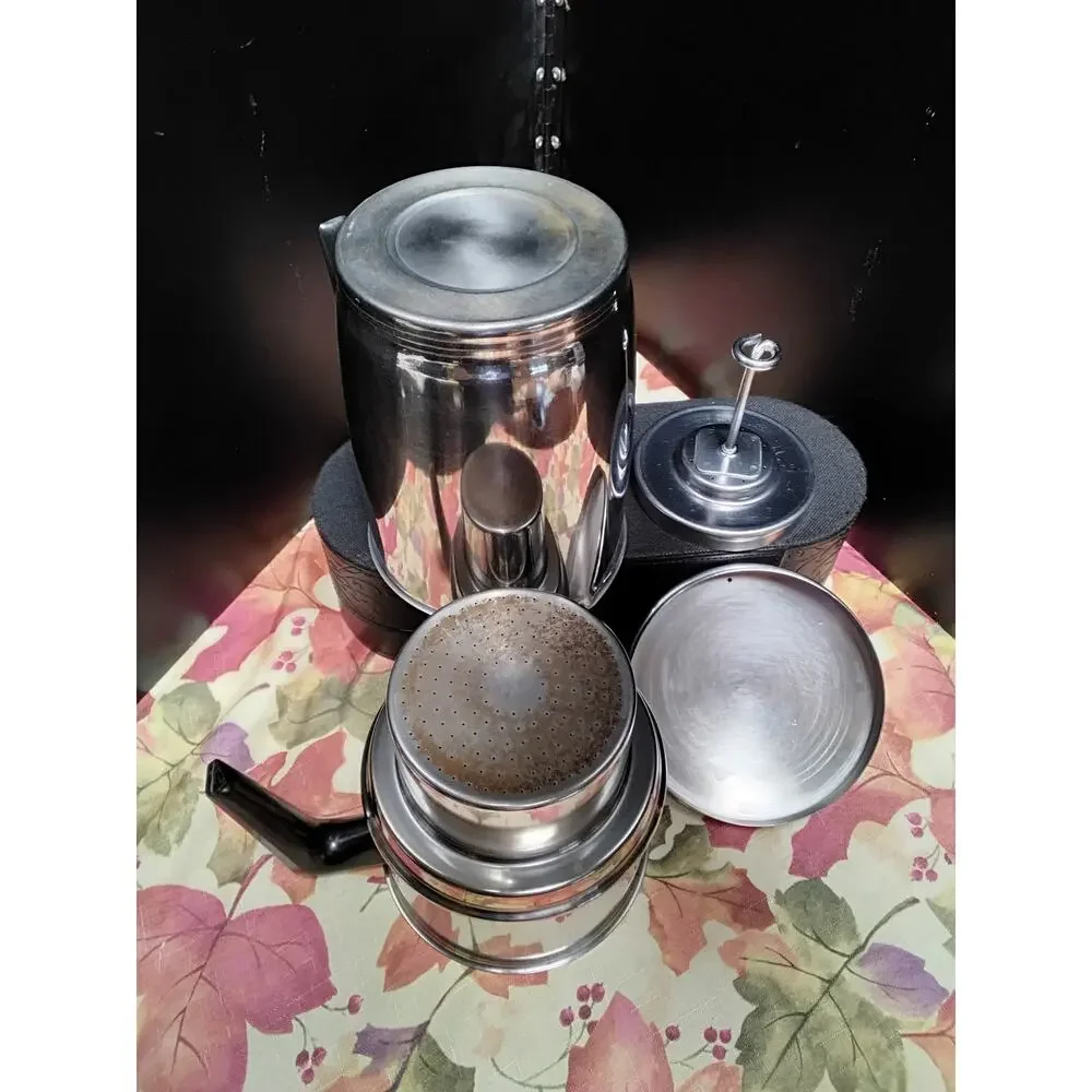Vintage Rena Ware Stainless Steel Drip Coffee Maker Great for Camping